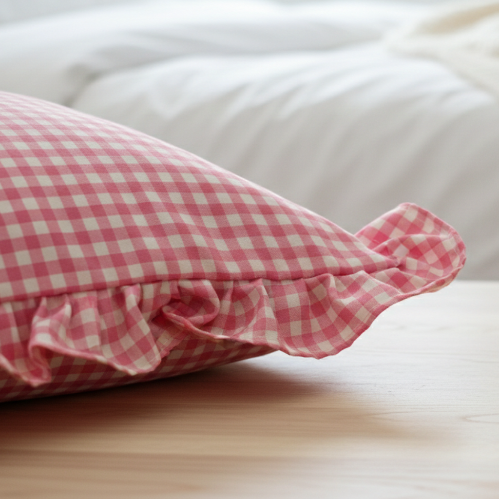 Soot Studio Cotton Blend Checked Pillow Covers Pack of 2, Size 27x18 inches